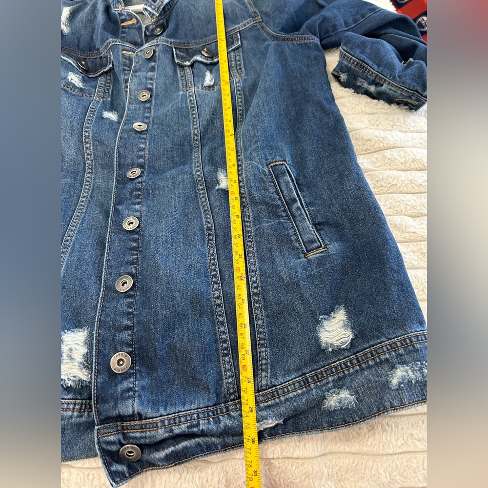 Torrid Distressed Denim Jacket - Picture 8 of 8